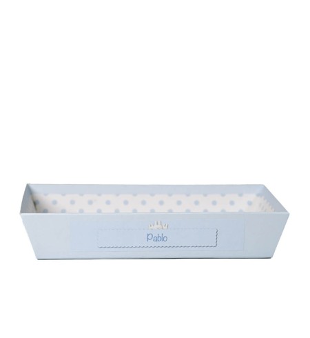 Pack Doudou y 2 chupetes personalizados con nombre del bebé con sujetachupetes azul