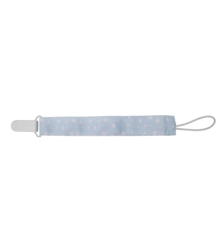 Pack Doudou y 2 chupetes personalizados con nombre del bebé con sujetachupetes azul