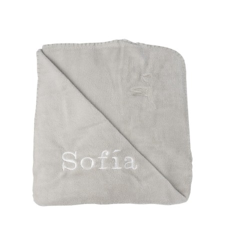 Regalo personalizado manta y Doudou personalizados azul
