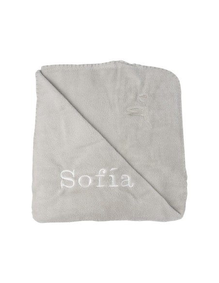 Regalo personalizado manta y Doudou personalizados azul