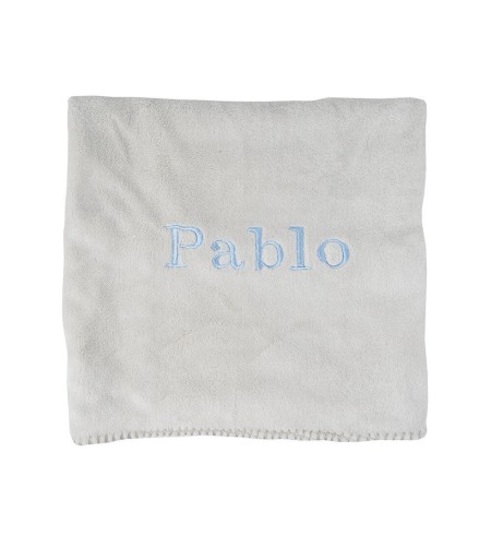 Lámpara de Luz + Oso de Peluche + Doudou y Manta Bordada con Nombre de Bebé