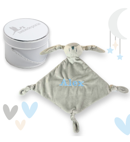 Doudou y Chupón Personalizado con el Nombre del Bebé | Regalo Especial - Bebé de París