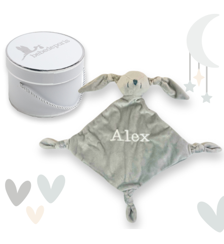 Doudou y Chupón Personalizado con el Nombre del Bebé | Regalo Especial - Bebé de París