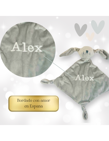Doudou y Chupón Personalizado con el Nombre del Bebé | Regalo Especial - Bebé de París