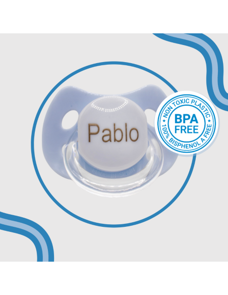 Doudou y Chupón Personalizado con el Nombre del Bebé | Canastillas y regalos bebé