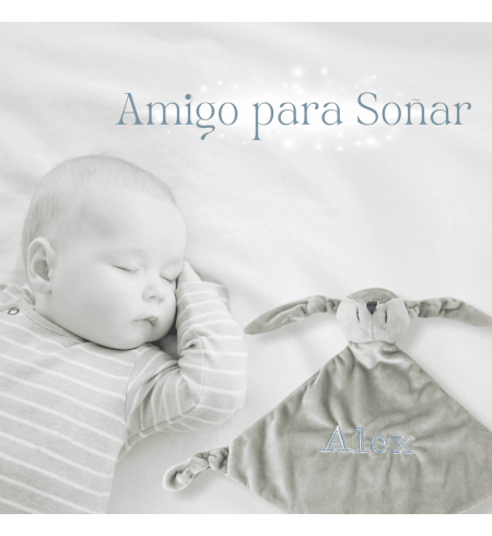 Pack de 2 chupones, Doudou personalizado y sujetachupón | Regalo único para bebé