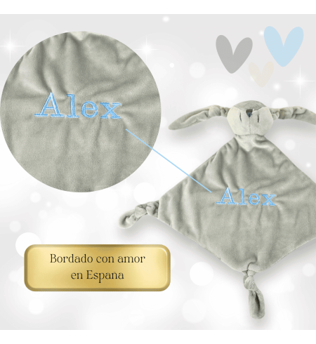 Pack de 2 chupones, Doudou personalizado y sujetachupón | Regalo único para bebé