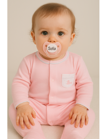 Set de 2 Chupones Personalizados con Sujetachupón