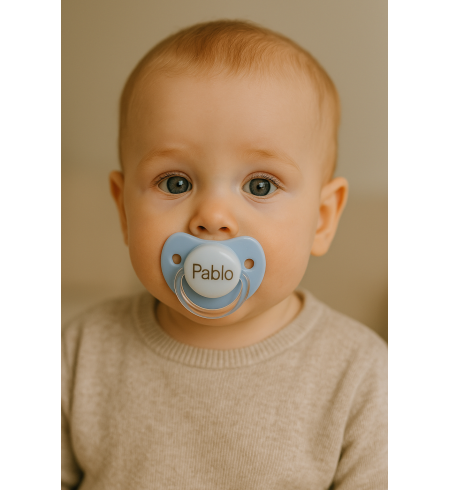 Muselina, babero y chupón personalizado | Regalo tierno para recién nacido