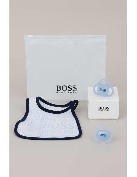 Set de Chupón Blanco Hugo Boss |Canastillas y regalos bebé