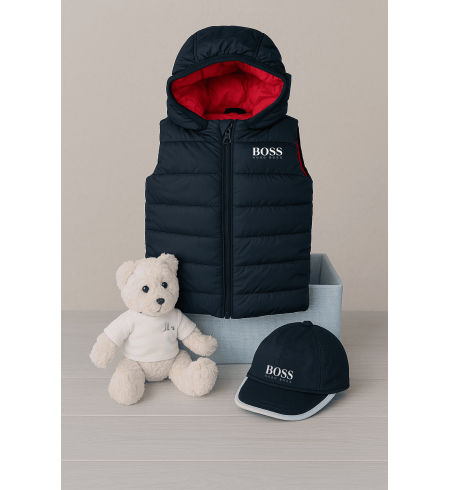 Canastilla Chaleco Hugo Boss para Bebé | Ropa de Lujo para Recién Nacido – Bebé de París México