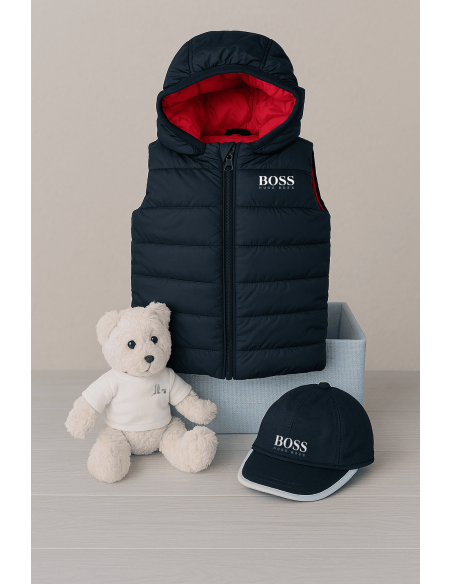 Canastilla Chaleco Hugo Boss para Bebé | Ropa de Lujo para Recién Nacido – Bebé de París México