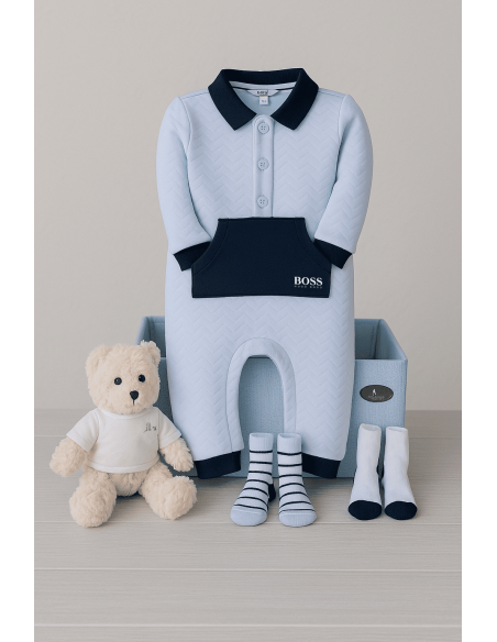 Set de regalo Hugo Boss para bebé | Canastilla deportiva elegante