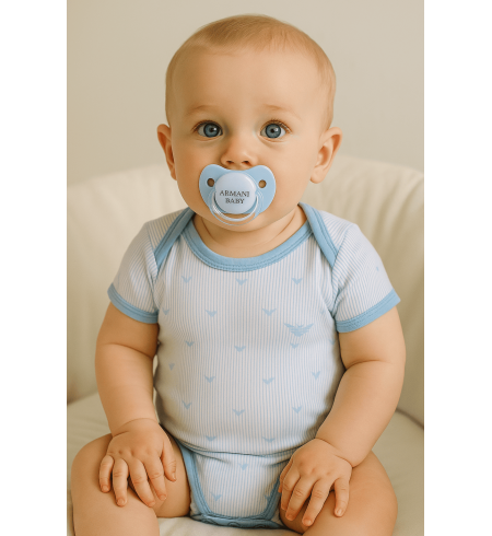 Canastilla Armani con Bodies para Bebé | Ropa de Lujo y Regalo Premium - Bebé de París México