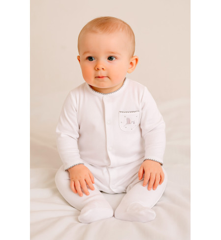 Canasta con manta, pijama y doudou personalizados | Regalo especial para recién nacido