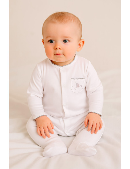 Canasta con manta, pijama y doudou personalizados | Regalo especial para recién nacido