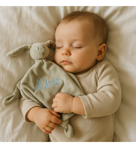 Pack de 2 chupones, Doudou personalizado y sujetachupón | Regalo único para bebé