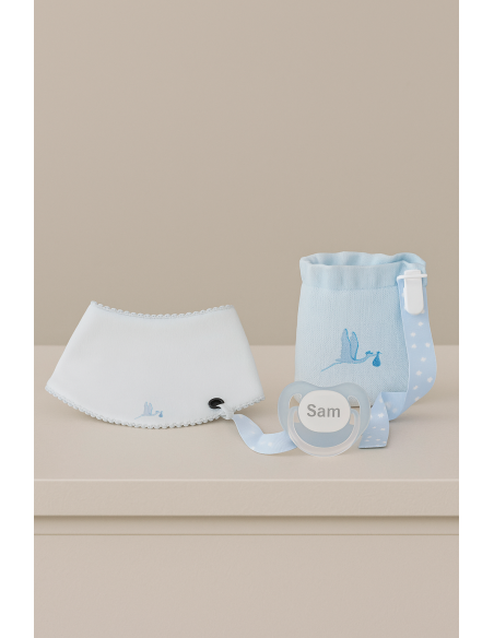 Set de chupón y bandana para bebé | Regalo práctico y tierno