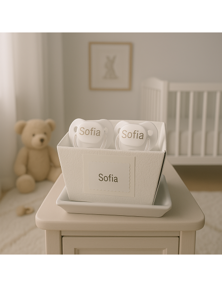 Kit Baberos y Chupones Personalizados | Canastillas bebé