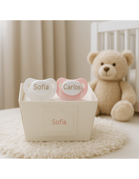 Kit Baberos y Chupones Personalizados | Canastillas bebé