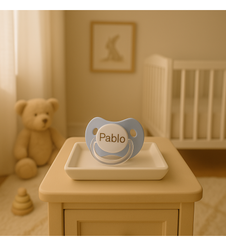 Caramelo de pañales con muselina y chupón personalizado | Regalo único para bebé