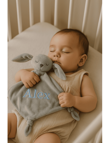 Pack de 2 chupones, Doudou personalizado y sujetachupón | Regalo único para bebé