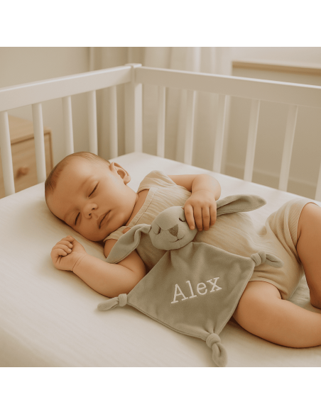 Doudou y Chupón Personalizado con el Nombre del Bebé | Regalo Especial - Bebé de París