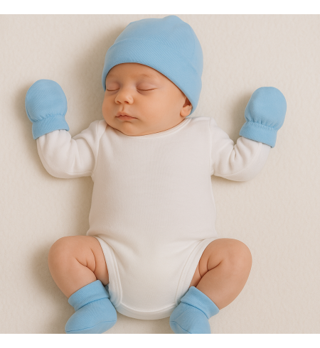 Set de Gorro, Manoplas y Patucos para Bebé | Ropa Suave y Calientita - Bebé de París