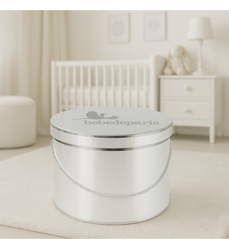 Canastilla con Babero Bordado para Bebé | Regalo Personalizado - Bebé de París