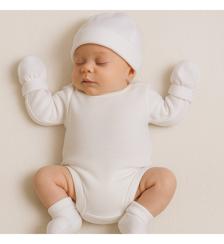 Cesta Serenity Plena para Bebé | Canastilla Completa, Natural y Personalizable - Bebé de París