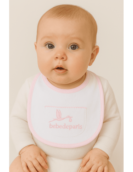 Babero con bolsillo frontal y body personalizado | Regalo práctico para recién nacido
