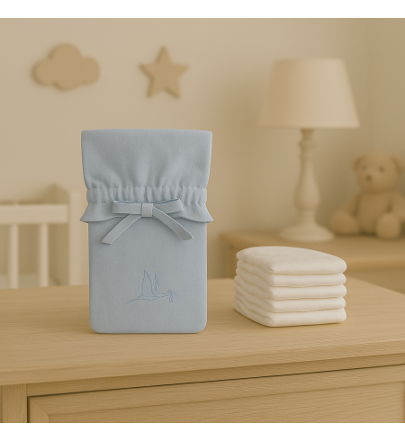 Canastilla con Babero Bordado para Bebé | Regalo Personalizado - Bebé de París