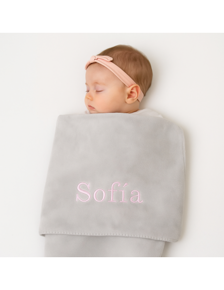 Manta Personalizada para Bebé con Nombre | Regalo Tierno y Original - Bebé de París