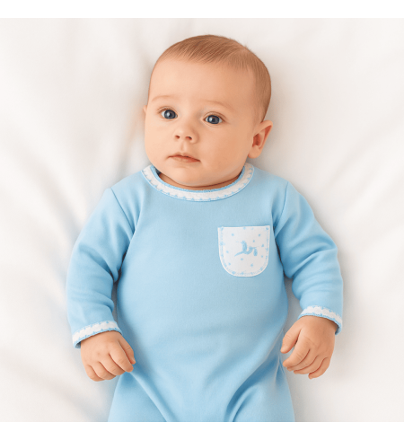 Canastilla con Babero Bordado para Bebé | Regalo Personalizado - Bebé de París