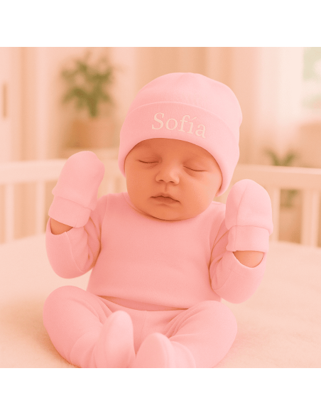 Canastilla bebé niña con ropa y osito | Regalo tierno y completo