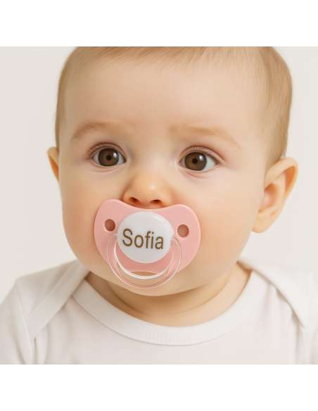 Pastel de pañales con chupón personalizado, funda y osito | Regalo ideal para baby shower