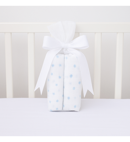 Set con albornoz bordado, muselina y osito | Regalo ideal para bebé recién nacido