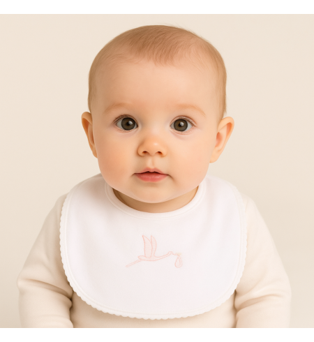 Set de algodón con chupón y babero personalizado | Regalo para recién nacido