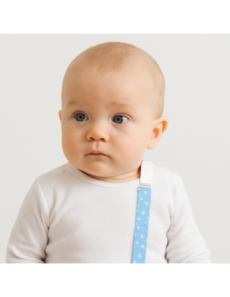 Pack de 2 chupones, Doudou personalizado y sujetachupón | Regalo único para bebé