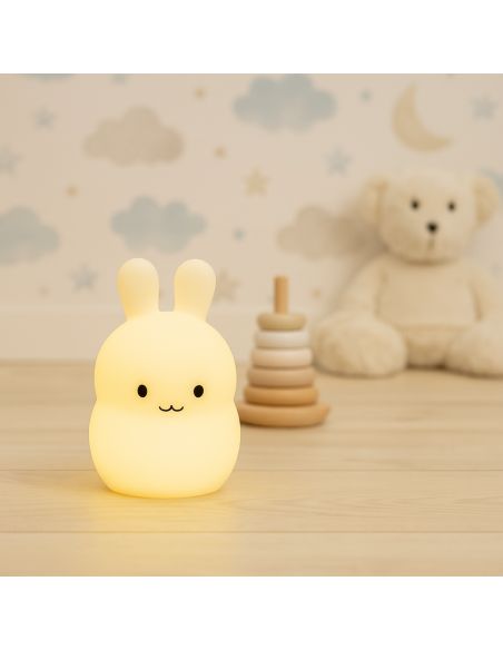 Lámpara de Luz, Osito de Peluche, Pijama, Doudou y Manta Personalizada | Regalo Especial para Bebé