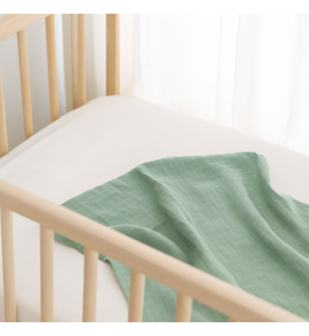 Regalo Ecológico: 2 Muselinas, Mordedera y Sujetachupón Verdes para Bebé