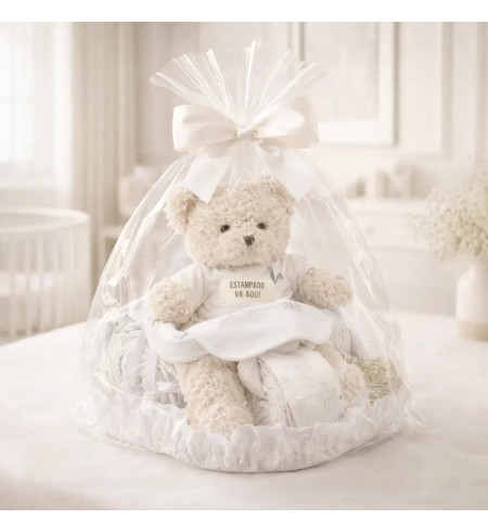 Pastel de Pañales Osito Motero | Regalo Original para Bebé - Bebé de París