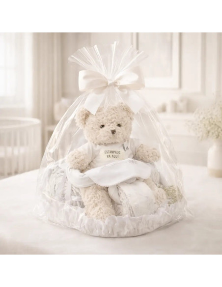 Pastel de Pañales Osito Motero | Regalo Original para Bebé - Bebé de París