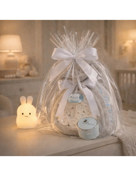 Tarta de Pañales con Lamparita | Regalo para Bebé con Luz Nocturna