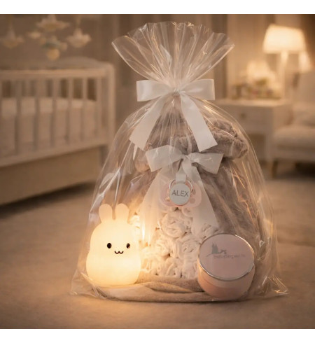Tarta de Pañales con Lamparita | Regalo para Bebé con Luz Nocturna