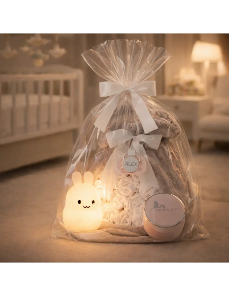 Tarta de Pañales con Lamparita | Regalo para Bebé con Luz Nocturna