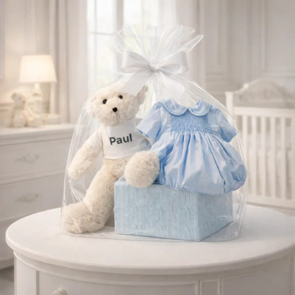 Ranita pelele de punto de smock nido de abeja para bebé | Regalo único para recién nacido