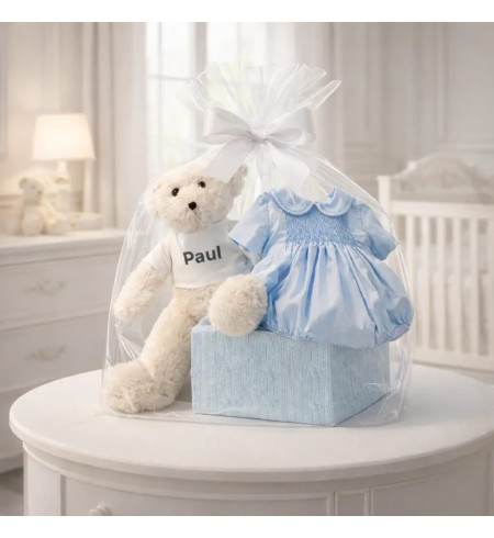 Ranita pelele de punto de smock nido de abeja para bebé | Regalo único para recién nacido