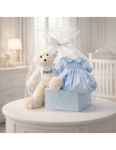 Ranita pelele de punto de smock nido de abeja para bebé | Regalo único para recién nacido