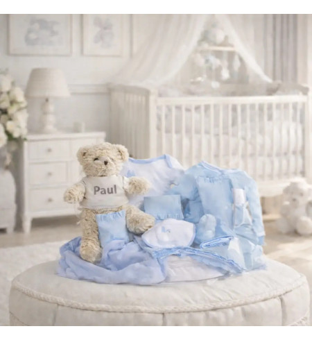 Canastilla Clásica para Bebé | Regalo Elegante para Recién Nacido - Bebé de París